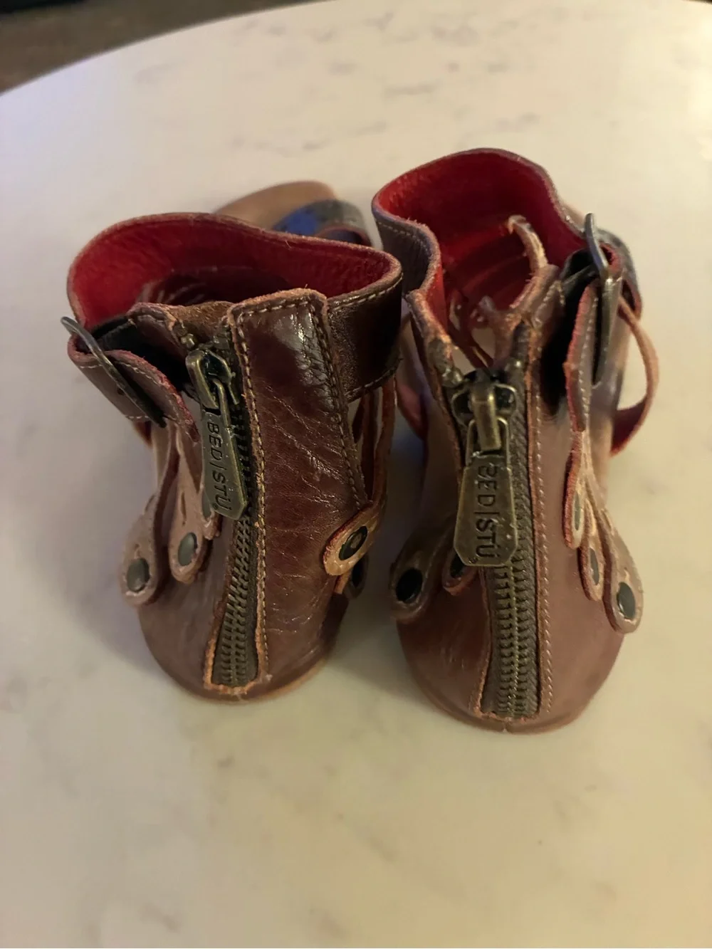 BED STU Artemis Starry Night Rustic Leather Sandals Size 7.5